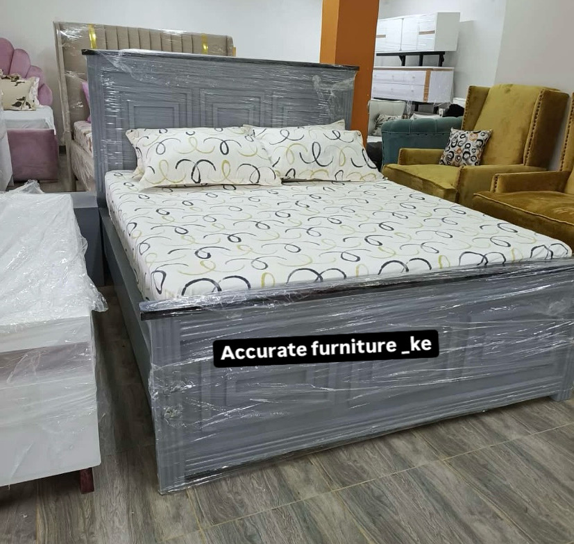 Queen size modern  hard wood bed