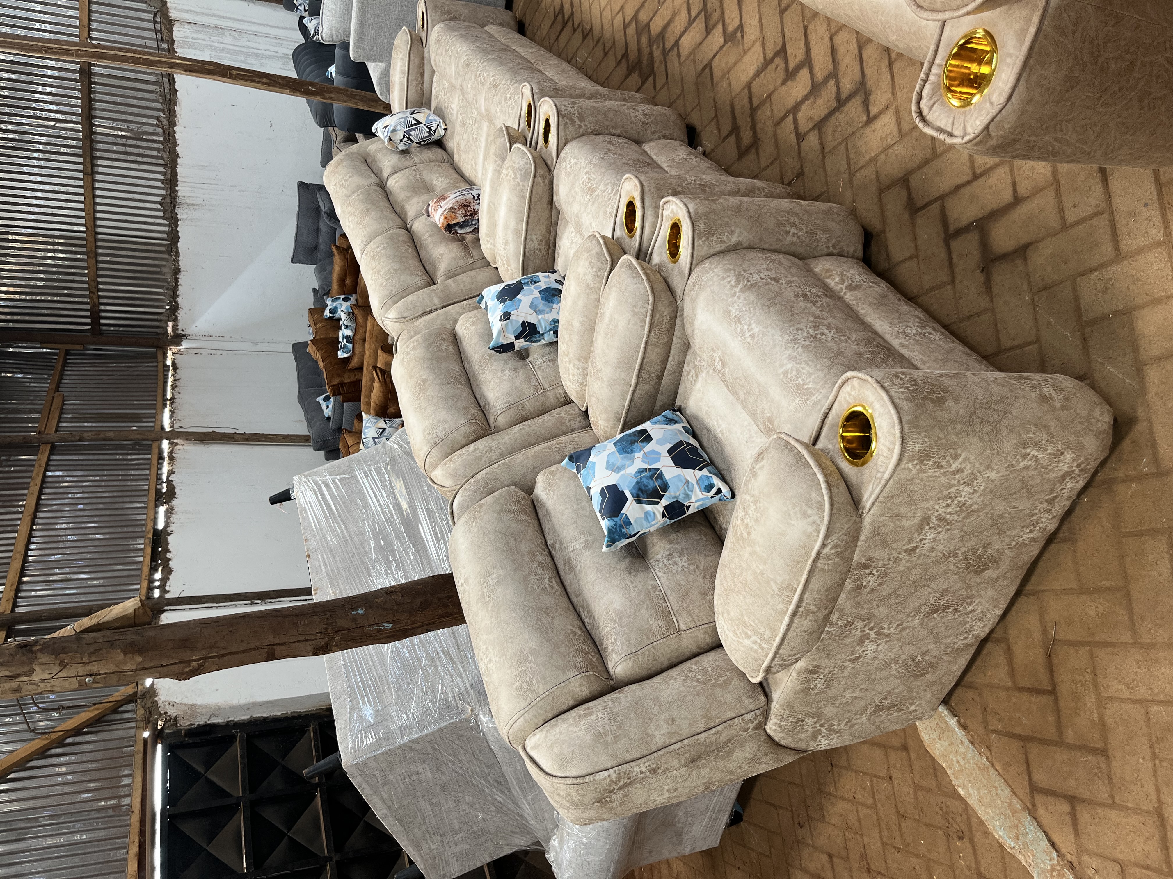 Semi-recliner sofa 7 seater 3,2,1,1