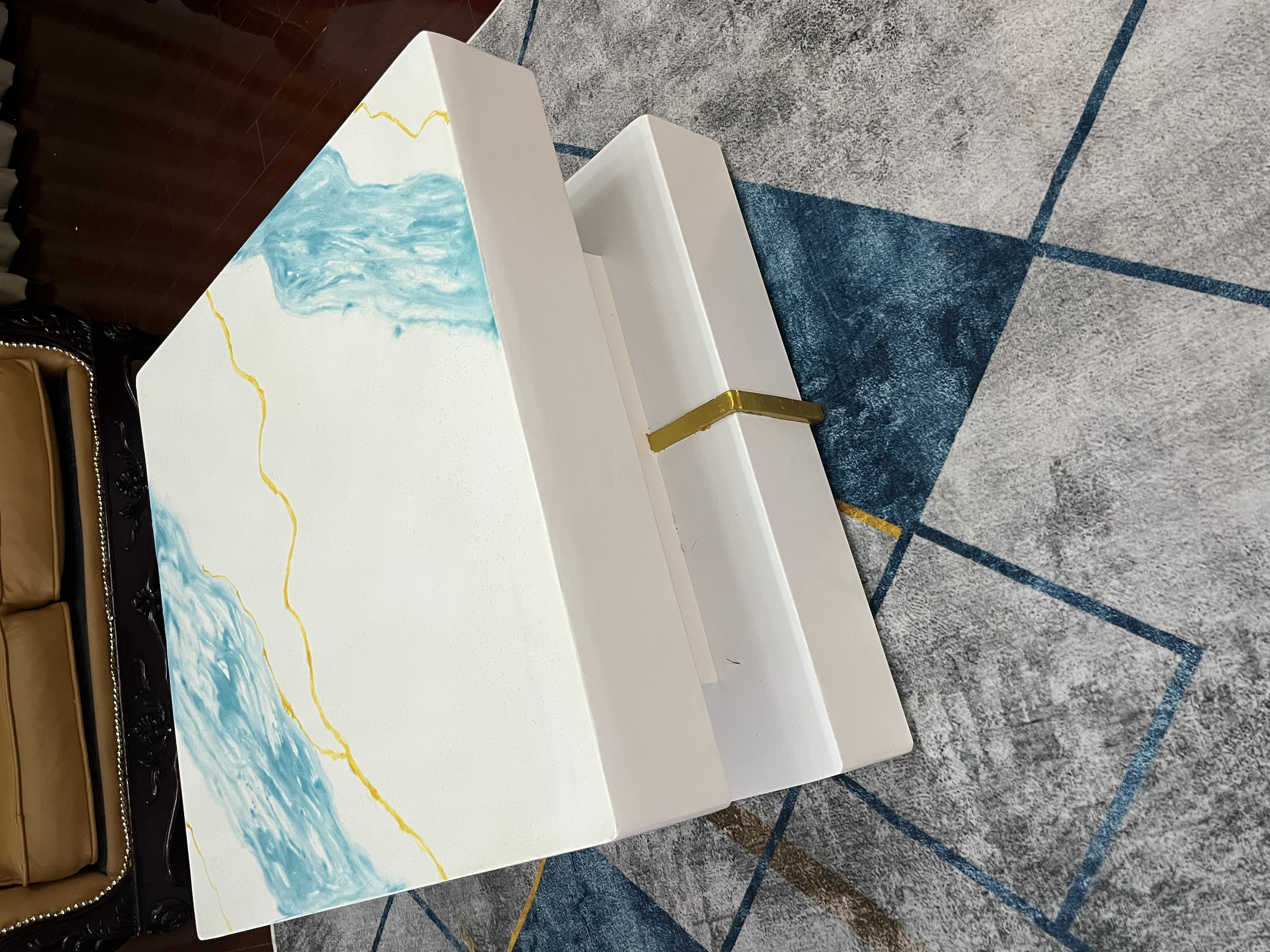 Marble square coffee table 