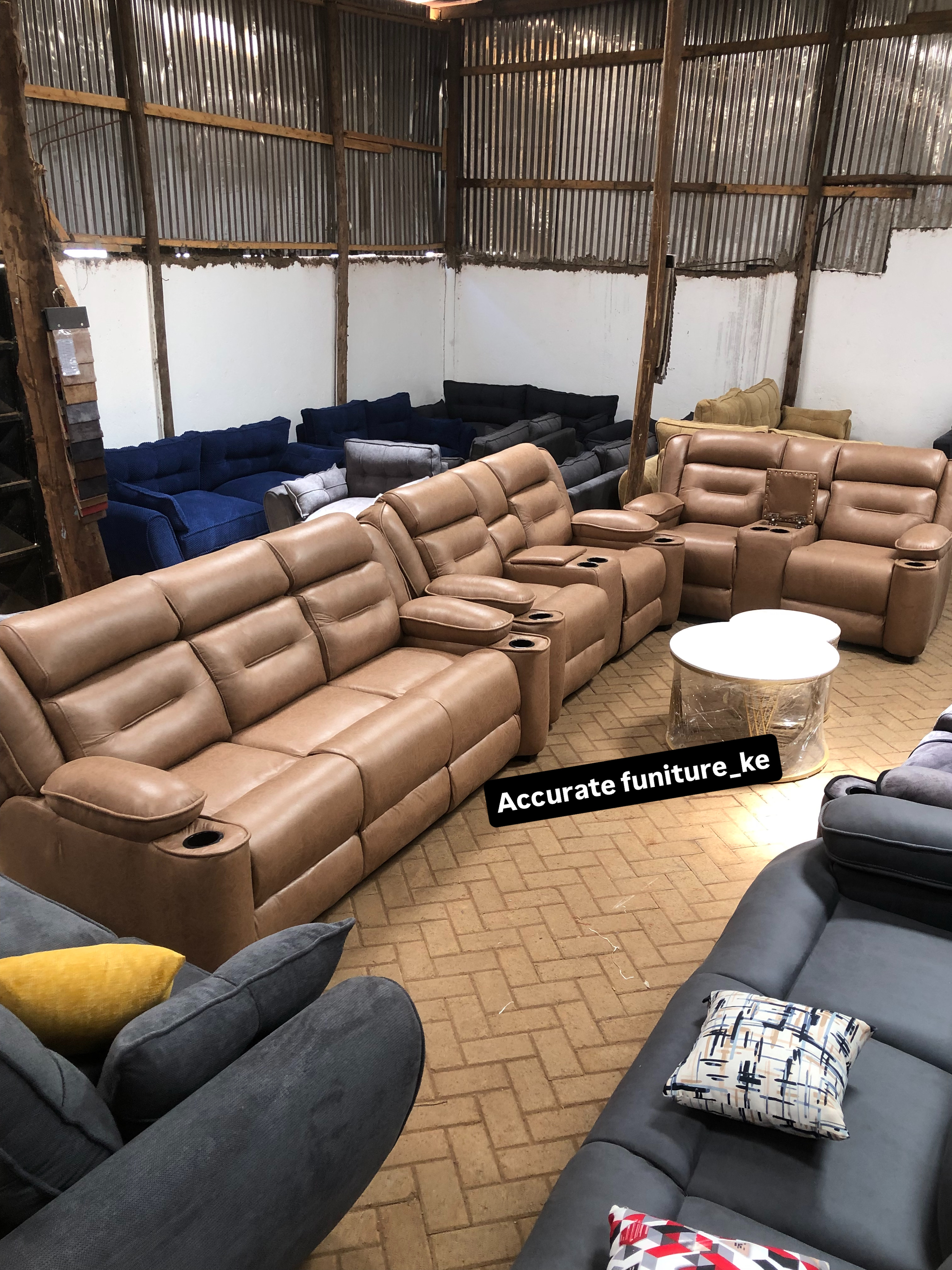 Seven seater semi-recliner sofa(3,2,2)