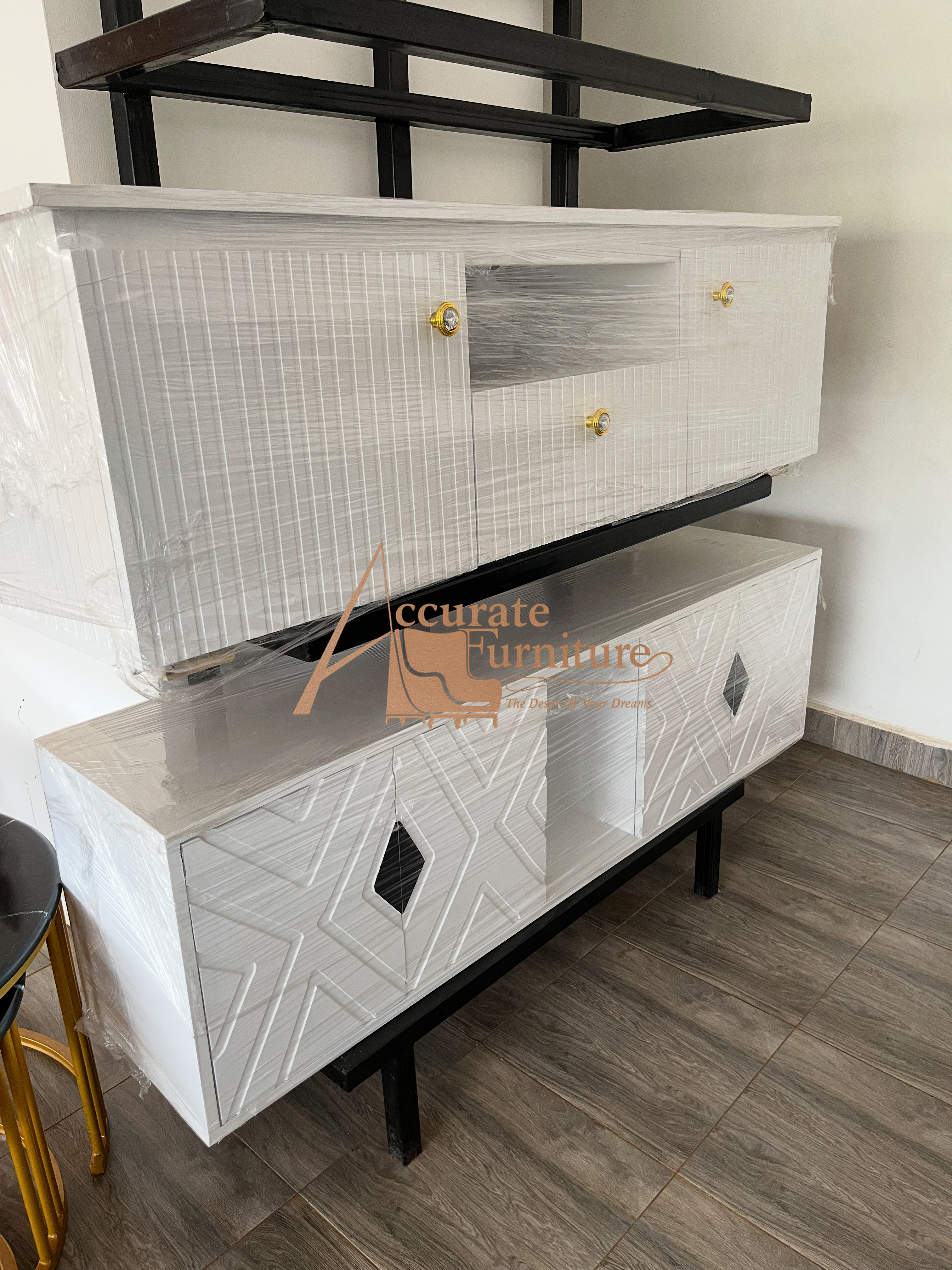 5ft length Tv stand white