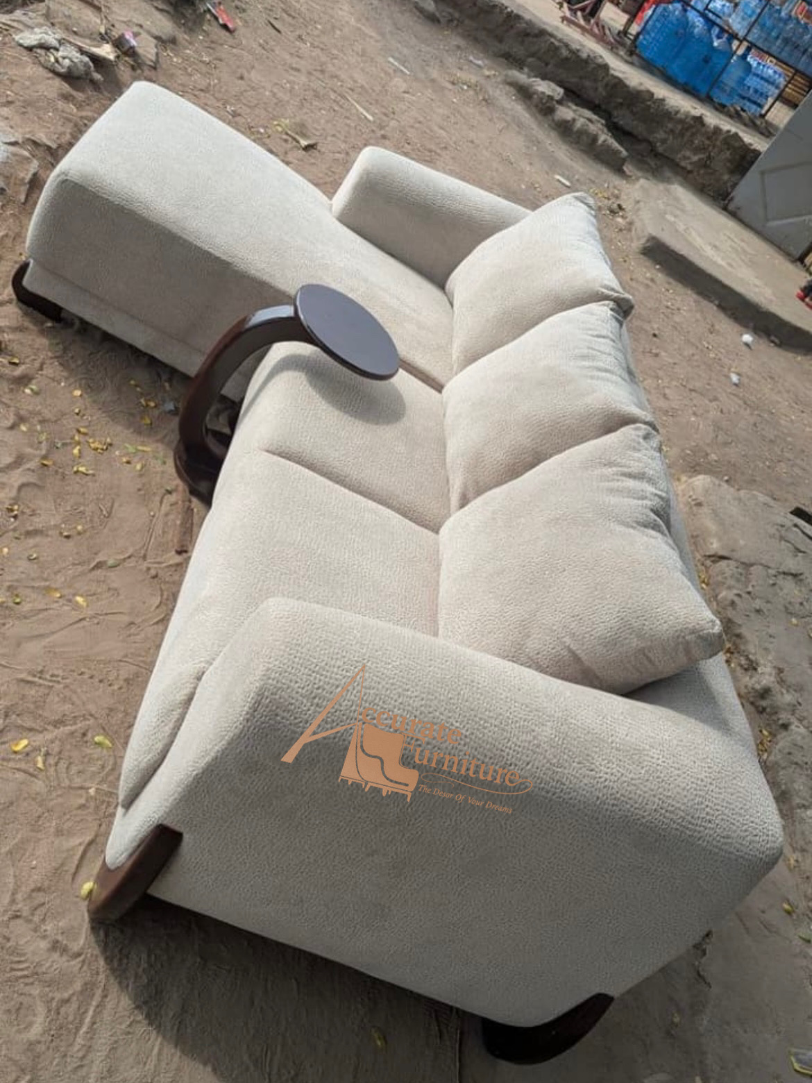 Six seater  sectional sofa design and a small study table